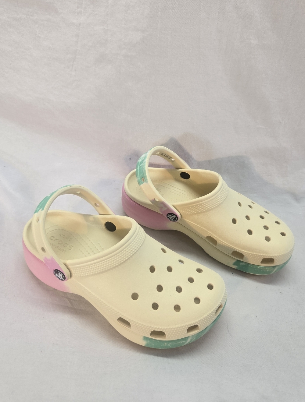 Crocs Women's Size 8 Classic Platform Ombre Clog Vanilla Shoes
